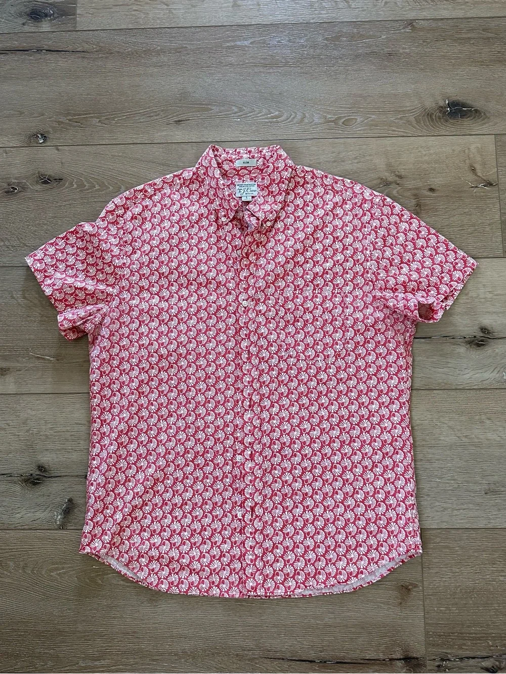J.Crew Secret Wash Organic Cotton Resort Shirt Vacation